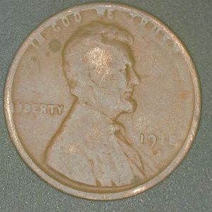 1918-D-Lincoln-Small-Cent,-Odd-Feature-Below-Date